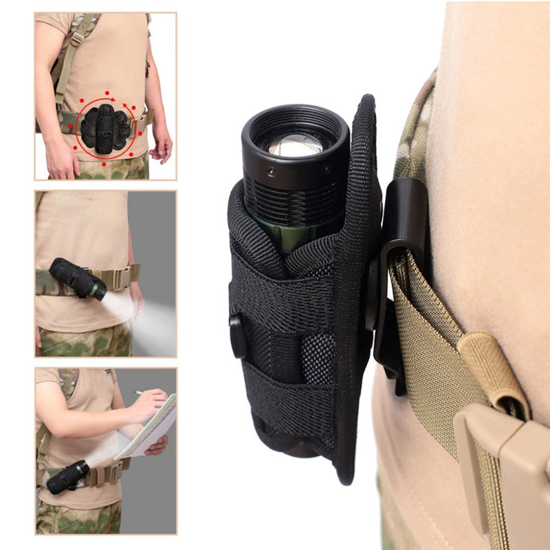 Rotatable Molle Flashlight Pouch Holster
